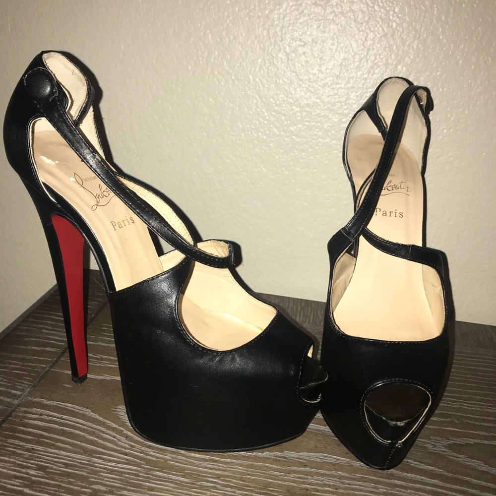 Christian Louboutin Exagona Black 160 Kid